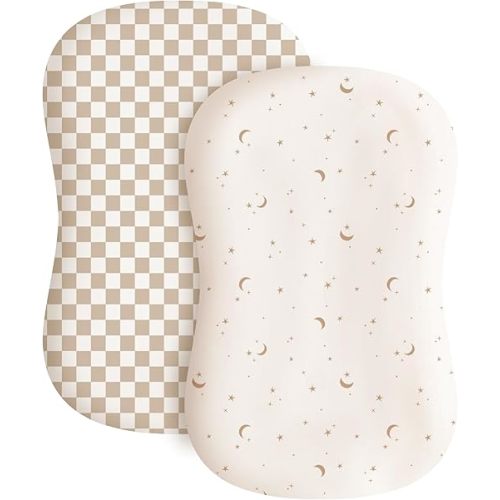 Konssy 2 Pack Baby Lounger Cover, Stretchy Infant Slipcover, Covers Only