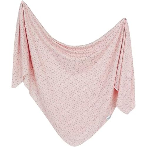 Copper Pearl Baby Swaddle Blanket - Premium Knit Baby Blanket, Large Soft Stretchy Receiving Blankets for Baby Girl, Swaddles for Newborn, Infant, and Toddler (Dottie)