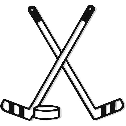 Otoolling Metal Hockey Wall Art Decor, Sports Metal Wall Sign, Boys Room Decor, Modern Team Home Bedroom Kitchen Office Gifts for Sports Lovers Guys