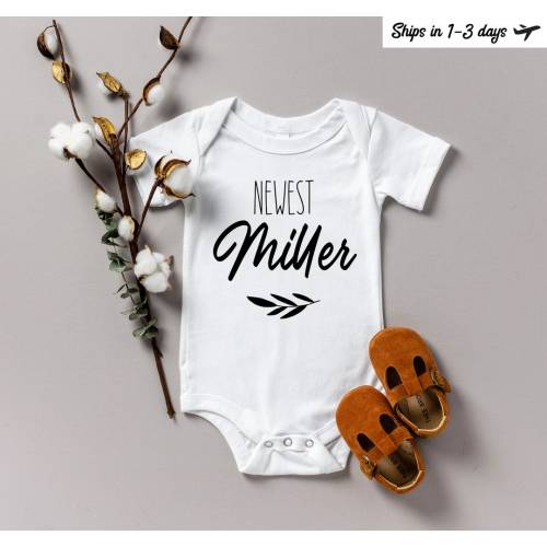 Baby Announcement Onesies®, Newest Baby, Personalised Pregnancy Announcement and Reveal Onesie® Bodysuit, Baby Shower Gift