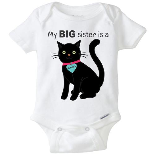 My big sister is a cat onesie Cat lover baby funny onesie Gende neutral Cat onesie Baby onesie Newborn outfit sibling shirt Baby shower gift