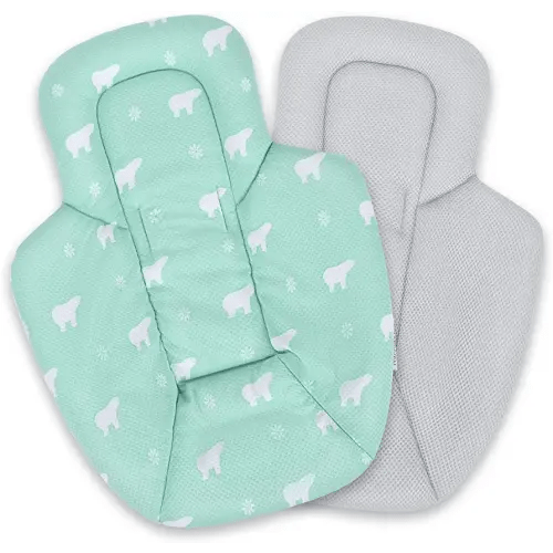 Minne Baby Infant Insert, Cool Mesh Fabric Newborn Insert Compatible with 4Moms MamaRoo and RockaRoo Swing, Soft and Breathable with Head and Body Support