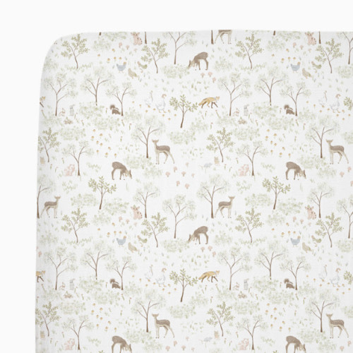Cotton Muslin Crib Sheet - Woodland Friends