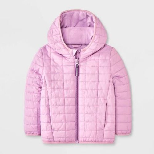 Toddler Girls' Value Hooded Puffer Jacket - Cat & Jack™ Mauve