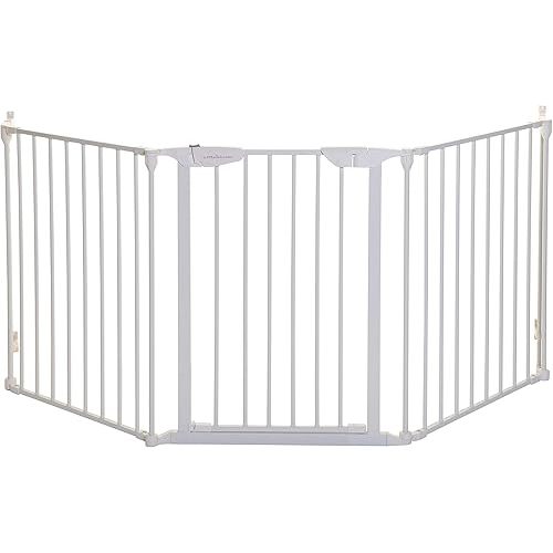 Little Chicks Waverely 79" Extra Wide Baby Gate with Door - Hardware Mounted Safety Gate for Hallways, Doorways, and Stairs