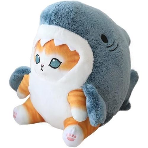 Shark Cat Plush Toy Cat Shark Stuffed Shark Plushies Animal Doll 7.8" Shark Cat Plush Pillow Whale Shark Plush Birthday for Kids Boys Girls (Shark Cat,7.8"/20cm)