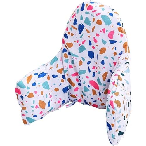AwObEpl Inflatable Baby High Chair Cushion, Cute Pattern, Baby Dining Chair Cushion Replacement, Comfortable Sitting for Supporting (Stone)
