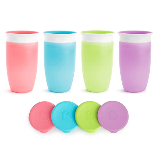 Munchkin® Miracle® 360 Toddler Sippy Cups with Lids, Spill Proof, 10 Ounce, 4 Pack