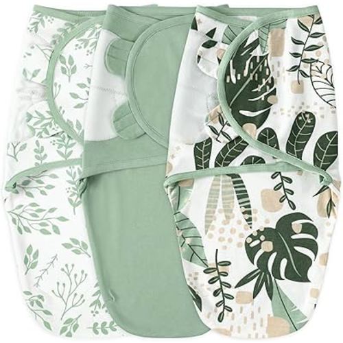 Yoofoss Baby Swaddles for Newborns 100% Organic Cotton, Adjustable Swaddle Sleep Sack 3-6 Months Newborn Swaddle Sack, Breathable Soft(Medium)