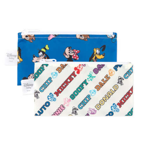 Bumkins Reusable Snack Bag, Small 2 Pack: Disney Mickey & Friends MVP