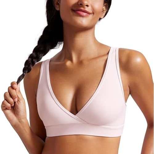 CRZ YOGA Butterluxe Maternity Nursing Bras for Women Crossover Wireless Sleep Breastfeeding Lounge Pregnancy Bralette Comfy