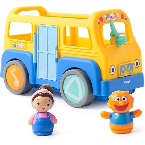 Ms. Rachel Official My First Learning Electronic School Bus with 2 Figures, Music & Sounds, Educational Toys & Toddler Toys for Girls & Boys Ages 1-3+