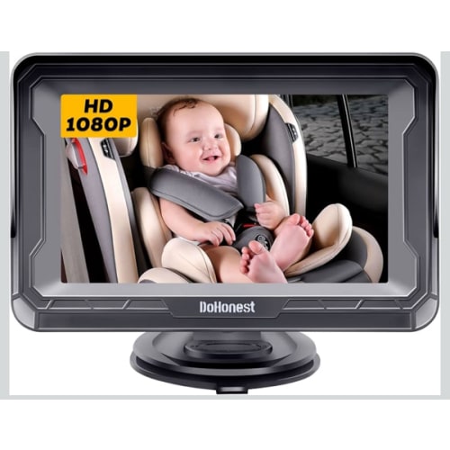 DoHonest Baby Car Camera HD 1080P - Rear-Facing Car Baby Monitor with Night Vision, Adjustable View Angle, Easy Setup, Anti-Glare Display, Safety for Kids & Infants