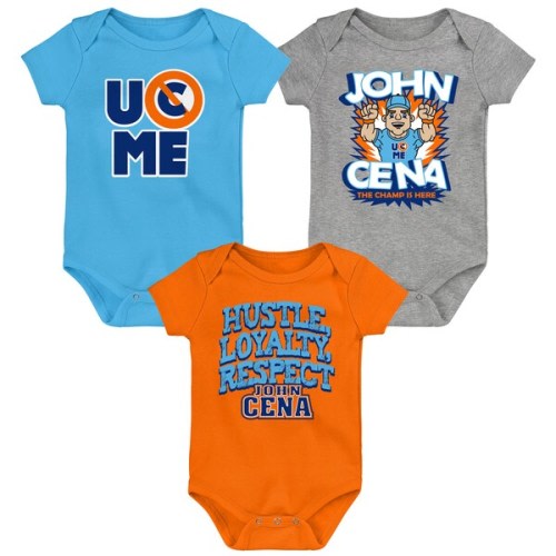 Infant Light Blue/Orange John Cena  Three-Piece Bodysuit Set