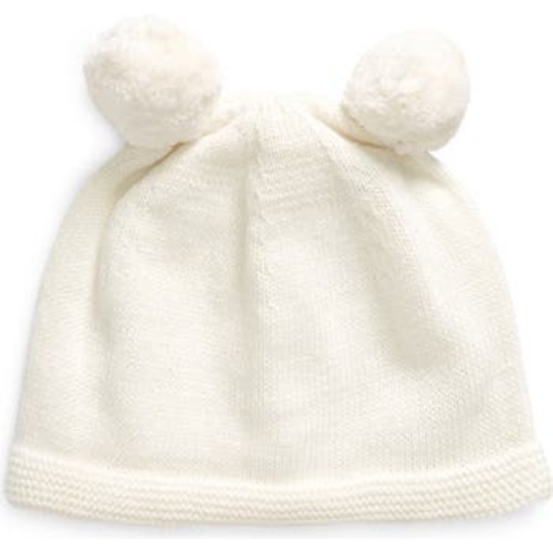 Double Pompom Organic Cotton Beanie