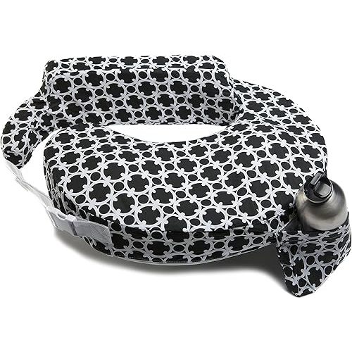 My Brest Friend Original Nursing Pillow Cover - Slipcovers for Baby - Adjustable Fit, Easy Care, Durable - Original Nursing Pillow Not Included, Black and White Marina