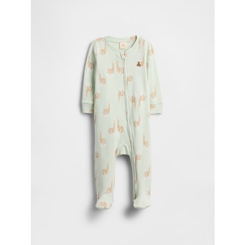 Baby Print Two-Way Zip One-Piece