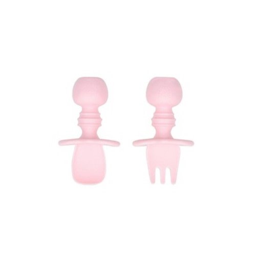 Bumkins Silicone Chewtensils, Color: Pink