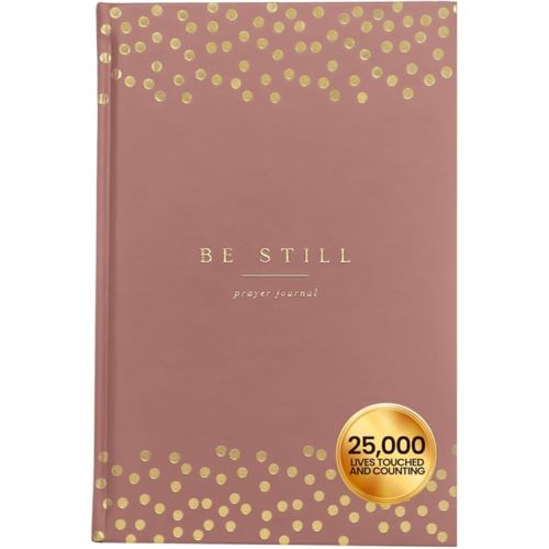 Daily Scriptures Prayer Journal for Men and Women 2025: 5.5x8" Bible Study and Prayer Tracker, Christian Gift for Spiritual Growth, Devotional Journaling, and Reflection, Pink with Gold Dots