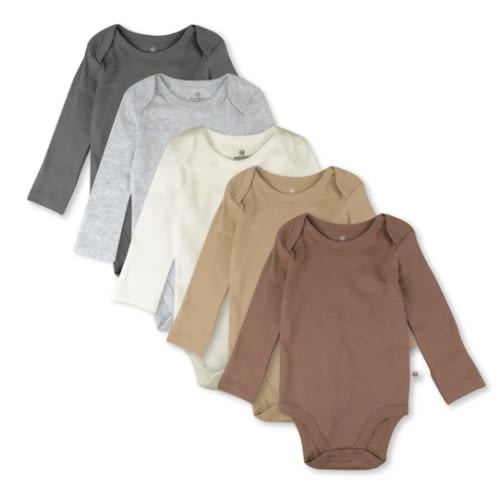 5-Pack Organic Cotton Long Sleeve Bodysuits | Honest Baby Clothing