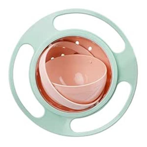 Amazon.com : ZTL Gyro Bowl 360 Dgree Rotation Spill Resistant Gyroscopic Bowl with Lid : Baby