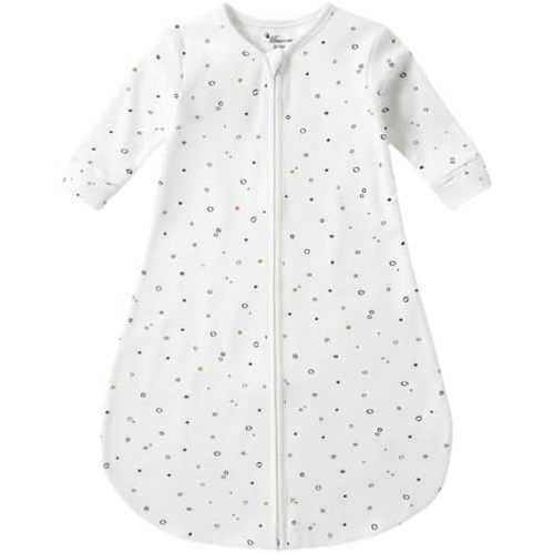 Baby 100% Cotton Sleep Sack, Wearable Blanket with Sleeves, TOG 0.5 Zipper Sleeping Bag for Newborn 0-6 Months
