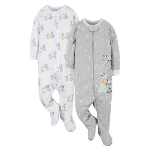 Gerber Baby Neutral Sleep ´N Play Footed Pajamas, 2-Pack, Sizes Preemie - 6/9 Months