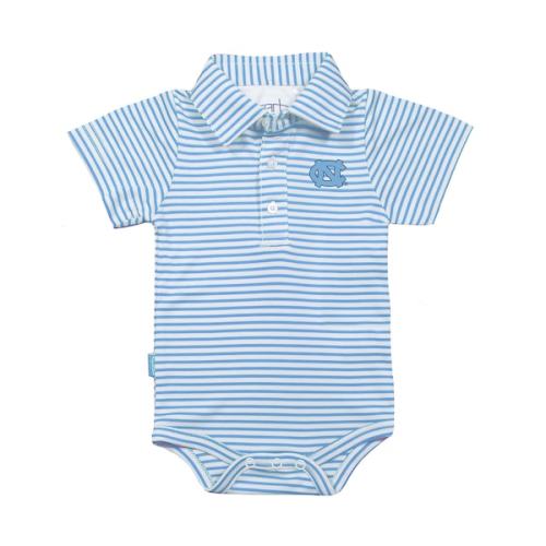 North Carolina Tar Heels Garb Infant Carson Polo Bodysuit - Carolina Blue/White