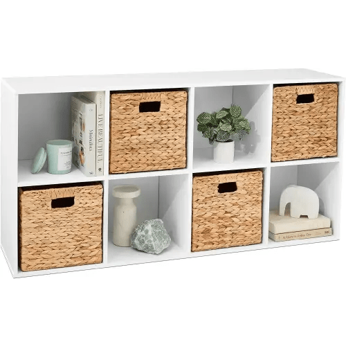 Best Choice Products 8-Cube Storage Organizer, 11in Shelf Opening, Bookcase, Display Shelf, Customizable w/ 3 Removable Back Panels – White