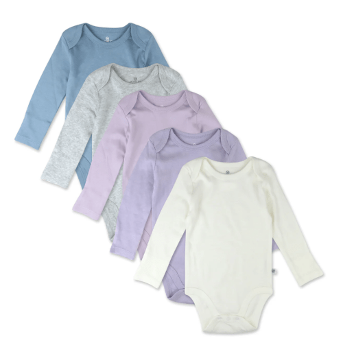 5-Pack Organic Cotton Long Sleeve Bodysuits | Honest Baby Clothing
