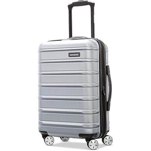 Samsonite Omni 2 Hardside Expandable Luggage with Spinners, Arctic Silver, Carry-On 19-Inch