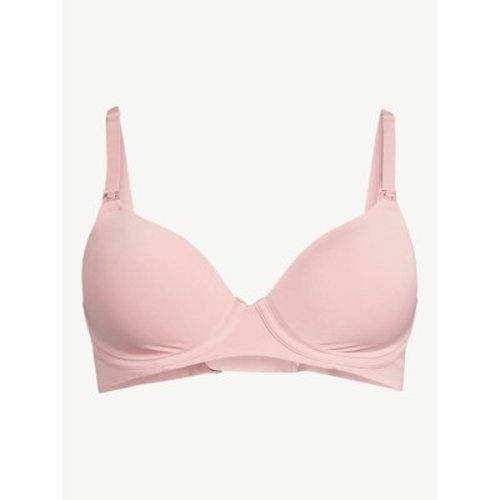 Joyspun Women's Maternity Nursing T-Shirt Bra with Flex Cup, Sizes 34B to 40DDD