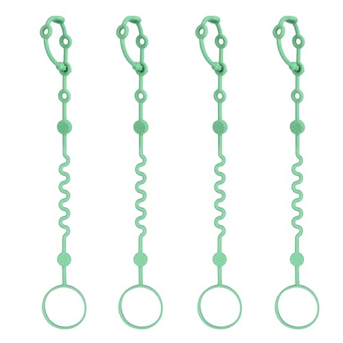 LittleHugs Toy Straps for Baby, Adjustable Toy Holder for Stroller Accessories, Silicone Baby Tether Pacifier Clip, No Throw Baby Travel Essential Leash for High Chair, Car Seat
