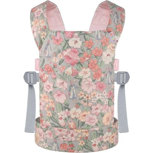 Baby Doll Carrier for Little Girls Reborn Baby Doll Carrier Accessories with Adjustable Straps Doll Carrier for Toddler 3+ - Green Garden