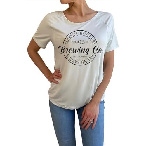 Women Maternity Shirt Comfort Colors Breastfeeding Nursing Friendly Zip Tshirt Mama's Boobery Always On Tap Tops
