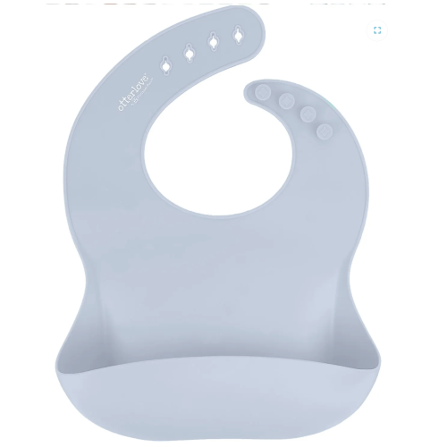 otterlove Single Silicone Bib in Cloud