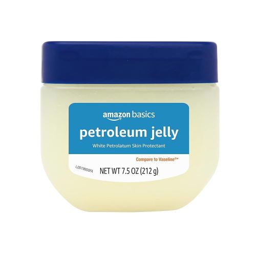 Amazon Basics Petroleum Jelly White Petrolatum Skin Protectant, Unscented, 7.5 oz, 1-Pack, (Previously Solimo)