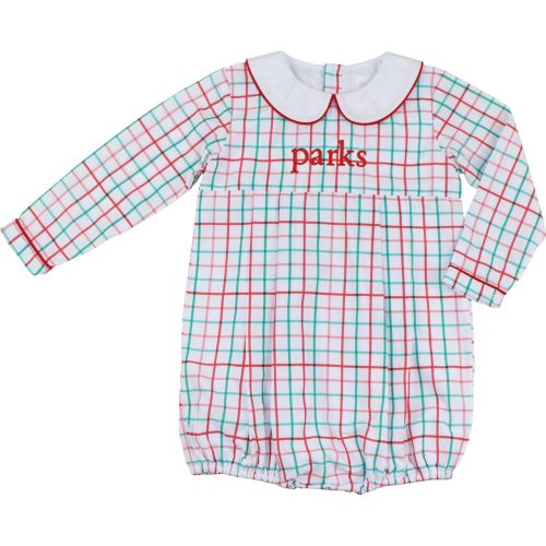 Red And Green Windowpane Bubble – Cecil & Lou