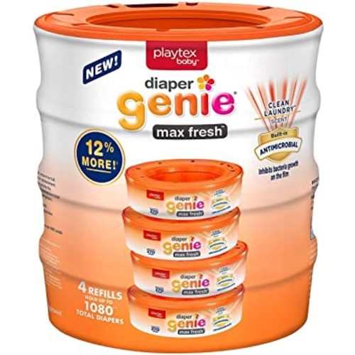 Playtex Diaper Genie Max Fresh, 1080 Count Waste Bags, 1.36 Pounds
