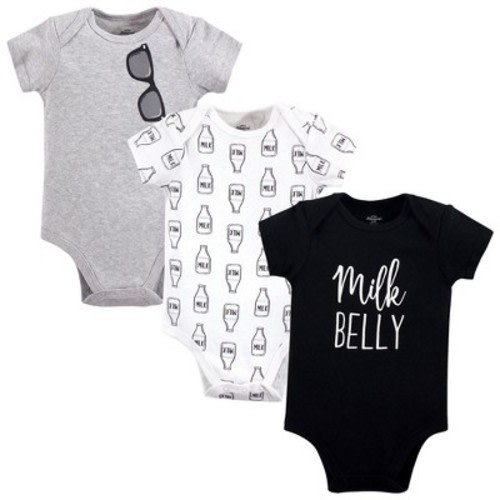 Little Treasure Baby Boy Cotton Bodysuits 3pk, Milk Belly, Size: 18-24 months