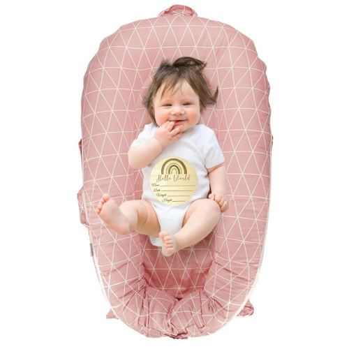 Newborn Lounger Cover for DockATot Deluxe, 100% Cotton Cover for Dock A Tot (Pink)