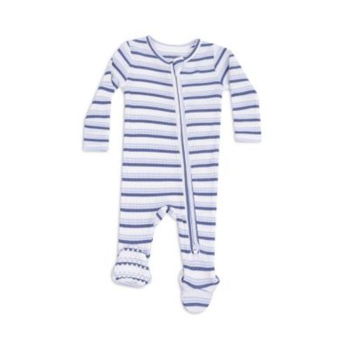 Boys' Striped 2 Way Zipper Footie - Baby
