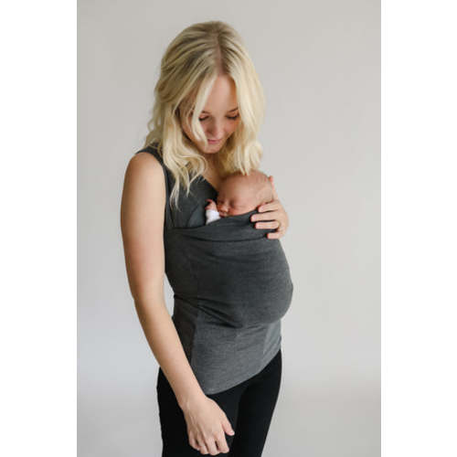 Lalabu Soothe Shirt | Newborn Baby Carrier Shirt for Mom | No-Wrap Baby Wearing Shirt from Makers of The Lalabu Dad Shirt | Skin to Skin Top for Mom and Baby