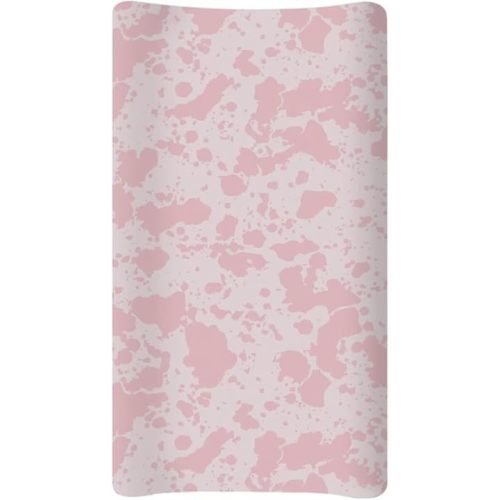 Cow Print Changing Pad Cover Green Baby Diaper Changing Pad Cover Cradle Mattress Sheets Soft & Breathable Diaper Change Table Sheets, Fit 32"x16" Contoured Pad