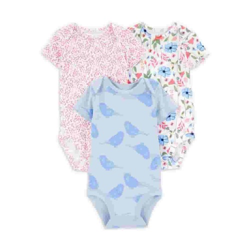 Carter's Child of Mine Baby Girl Bodysuits, 3-Pack, Sizes Preemie-18 Months