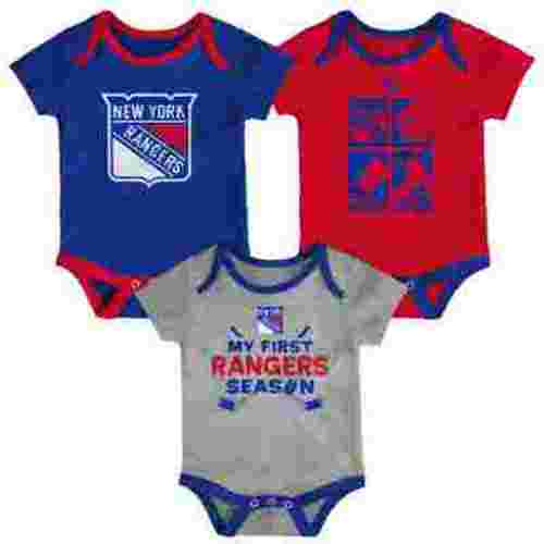 Newborn & Infant New York Rangers Legend Three-Piece Bodysuit Set