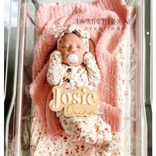 Hospital Name Announcement, Baby shower gift, Hospital plaque, Baby name sign- Name Announcement, Mini Baby Name Sign, Hello My Name Is,