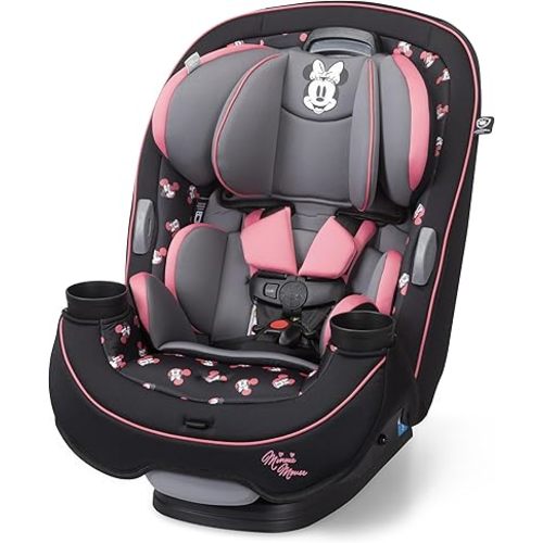 Disney Convertible Car Seat, Rear Facing 5-40 pounds, Forward Facing 30-65 pounds, Booster 40-100 lbs, Convert from Infant to Toddler, Minnie Charm