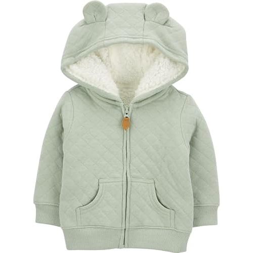 Simple Joys by Carter's Baby Hooded Sweater Jacket with Sherpa Lining