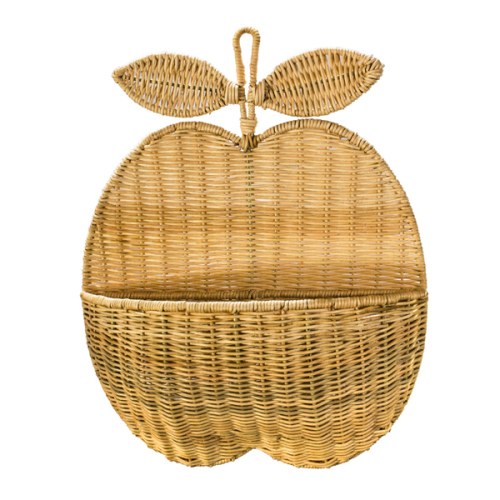 Wicker Apple Wall Shelf SHWA-0004 | Sheo Home Living